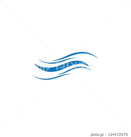 Water Wave symbol and icon Logo Template vector 124572078