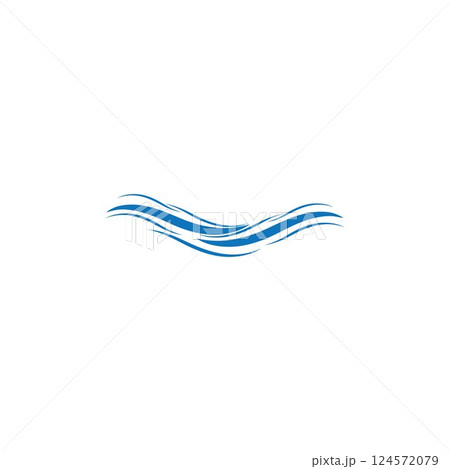 Water Wave symbol and icon Logo Template vector 124572079