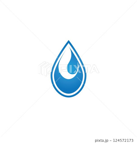 Water drop logo template illustration - Vector Water drop logo template illustration - Vector 124572173