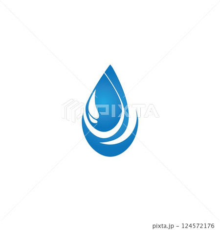 Water drop logo template illustration - Vector Water drop logo template illustration - Vector 124572176