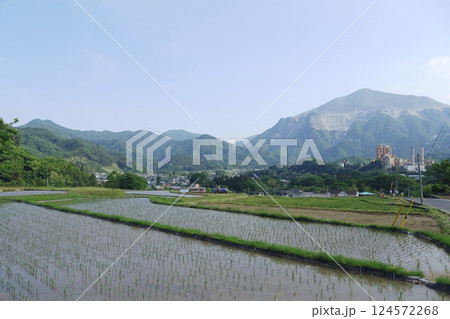 武甲山を背景にした寺坂棚田【寺坂遺跡】埼玉県秩父郡横瀬町・5月 武甲山を背景にした寺坂棚田【寺坂遺跡】埼玉県秩父郡横瀬町・5月 124572268
