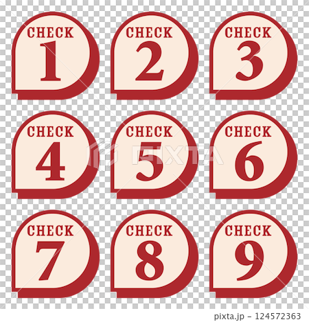 插圖素材:數位圖示設定1至9 插圖素材:數位圖示設定1至9 124572363