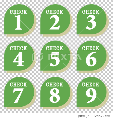 插圖素材：數位圖示設定1至9 124572366