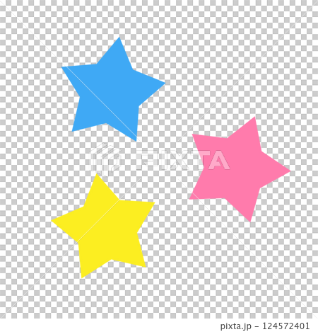 Simple star cute illustration material Simple star cute illustration material 124572401