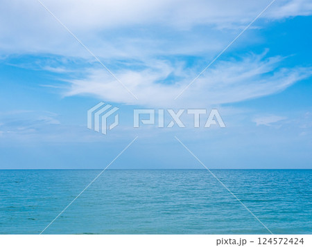 Blue sky over sea Blue sky over sea 124572424