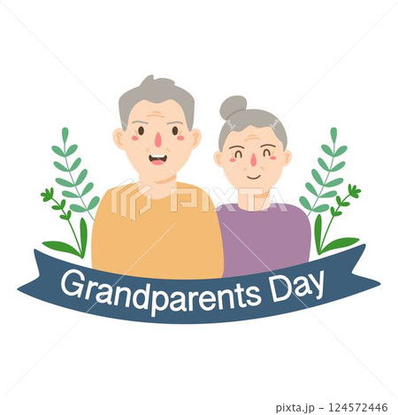 Grandmother and grandfather, happy grandparents day design Grandmother and grandfather, happy grandparents day design 124572446