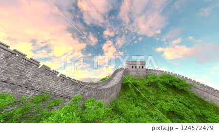 万里の長城 124572479