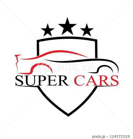 Car silhouette logo Vector template icons 124572529