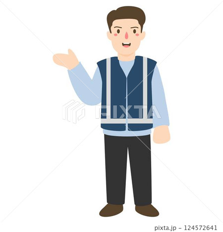 Electrical engineer man illustration Electrical engineer man illustration 124572641