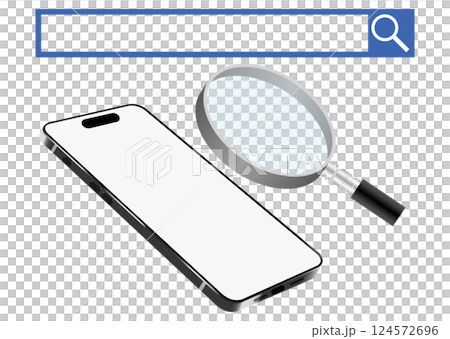 智能手機和搜索欄 124572696