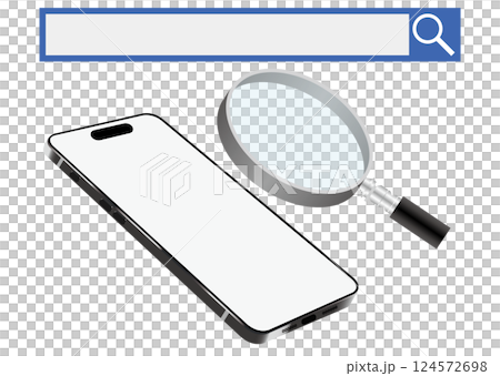 智能手機和搜索欄 124572698