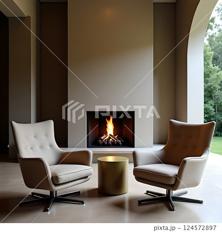 落ち着いた雰囲気のお洒落な対談室 落ち着いた雰囲気のお洒落な対談室 124572897