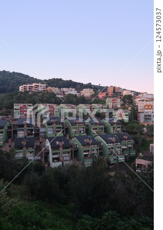 View of residential buildings from the mountain 124573037