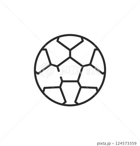 Star pattern soccer ball icon 124573359