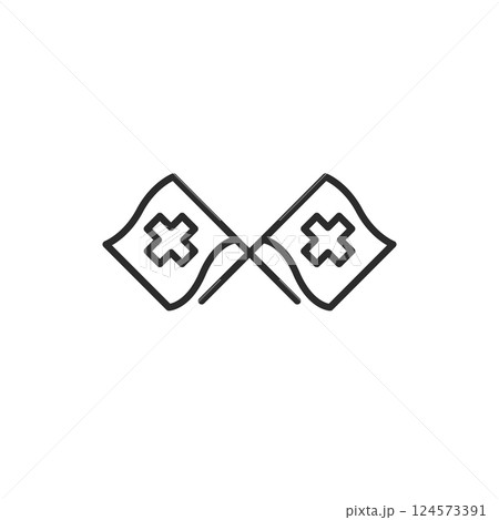 Swiss Flag Icon 124573391