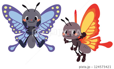 元気で可愛いちょうちょ 元気で可愛いちょうちょ 124573421