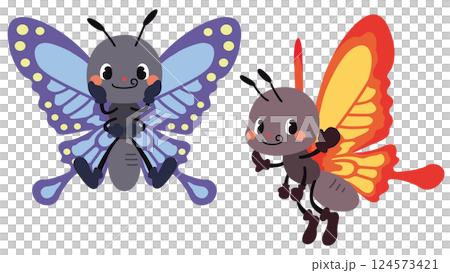 元気で可愛いちょうちょ 元気で可愛いちょうちょ 124573421