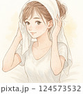 風呂上がり女性 124573532