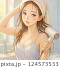 風呂上がり女性 124573533
