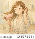 風呂上がり女性 124573534
