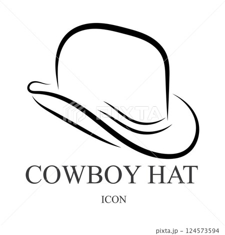 cowboy hat logo icon vector design template 124573594