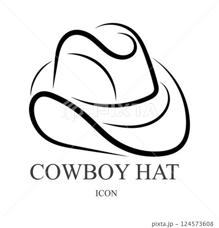 cowboy hat logo icon vector design template cowboy hat logo icon vector design template 124573608