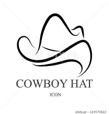 cowboy hat logo icon vector design template 124573622