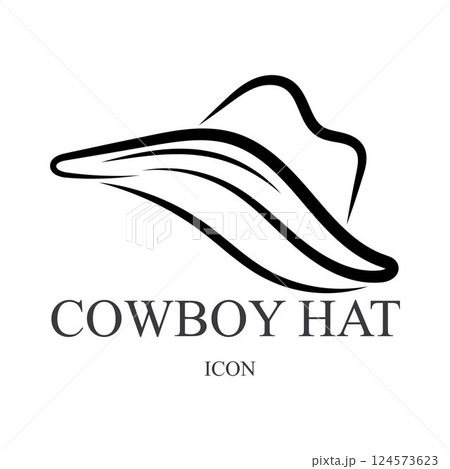 cowboy hat logo icon vector design template 124573623