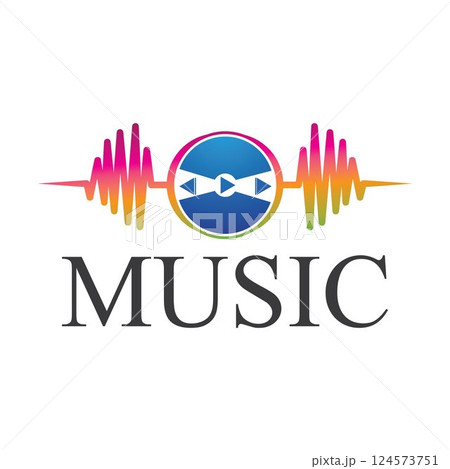 music logo icon vector design illustration template music logo icon vector design illustration template 124573751