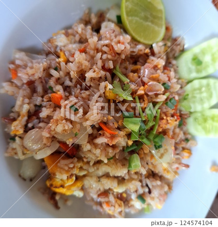 Authentic Thai Fried Rice. A Taste of Thailand 124574104
