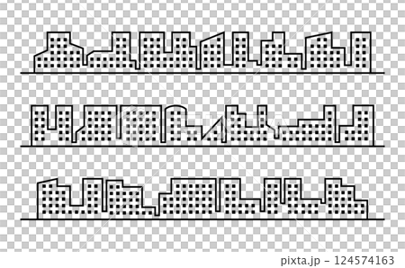 Perfect for backgrounds! Illustrations of buildings 124574163