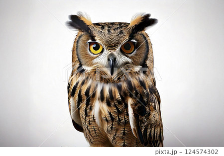 フクロウ　AI生成画像  124574302