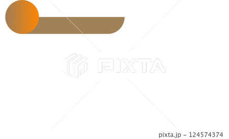 動画テロップ素材：オレンジ-4 124574374