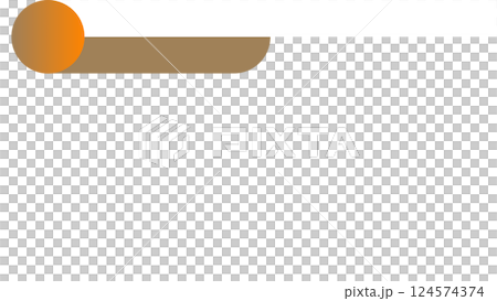 動画テロップ素材：オレンジ-4 124574374