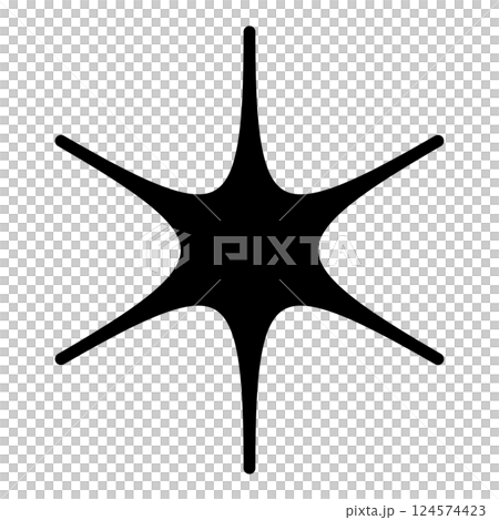 閃閃發光的星星向量素材04 124574423