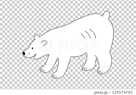 Simple polar bear illustration Simple polar bear illustration 124574785