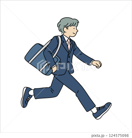 通学中の男子高校生 124575098