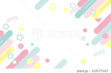 可愛いパステルのビジネス背景 幾何学 可愛いパステルのビジネス背景 幾何学 124575107