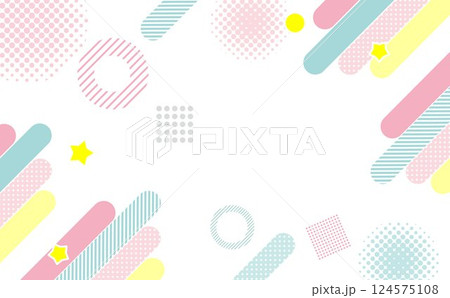 可愛いパステルのビジネス背景　幾何学 124575108
