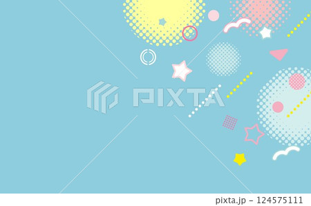 可愛いパステルのビジネス背景　幾何学 124575111