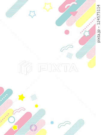 可愛いパステルのビジネス背景　幾何学 124575114