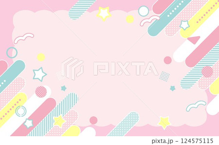 可愛いパステルのビジネス背景　幾何学 124575115