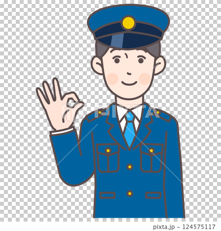 警察給 OK 的手勢 警察給 OK 的手勢 124575117