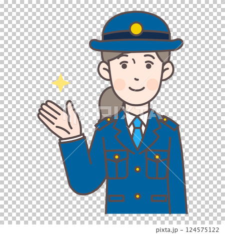 Policewoman to guide Policewoman to guide 124575122