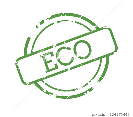 Eco Grunge Green Stamp for Organic Product Label, Perfect for Packaging, Branding, and Advertising Design. Eco Grunge Green Stamp for Organic Product Label, Perfect for Packaging, Branding, and Advertising Design. 124575442