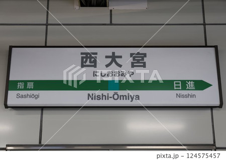 西大宮駅 駅名標 124575457