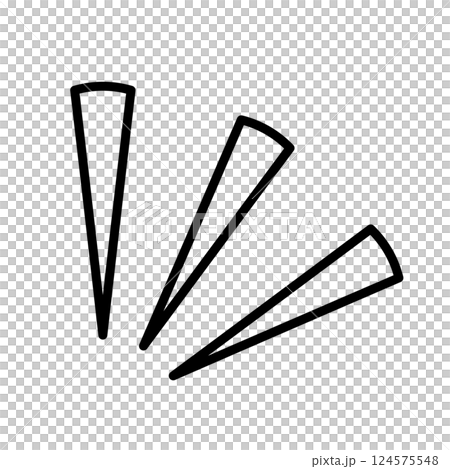 強調マーク　注目　漫符　イラスト 124575548