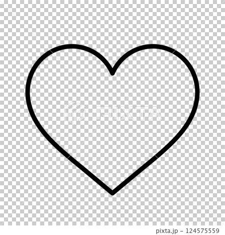 Simple heart icon, single, monochrome Simple heart icon, single, monochrome 124575559