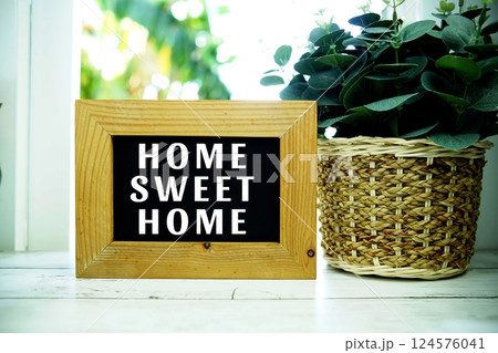 Home Sweet Home text written on blackboard   motivational and inspiration quote Home Sweet Home text written on blackboard   motivational and inspiration quote 124576041