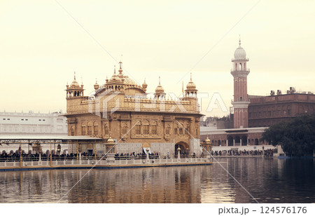 Golden temple in Amritsar city, India 124576176
